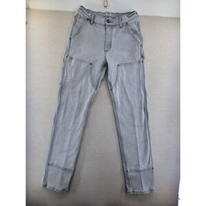 Lee JeansMen's 30x34 Fits 29x33" Gray Stretch Double Knee Carpenter Retro
